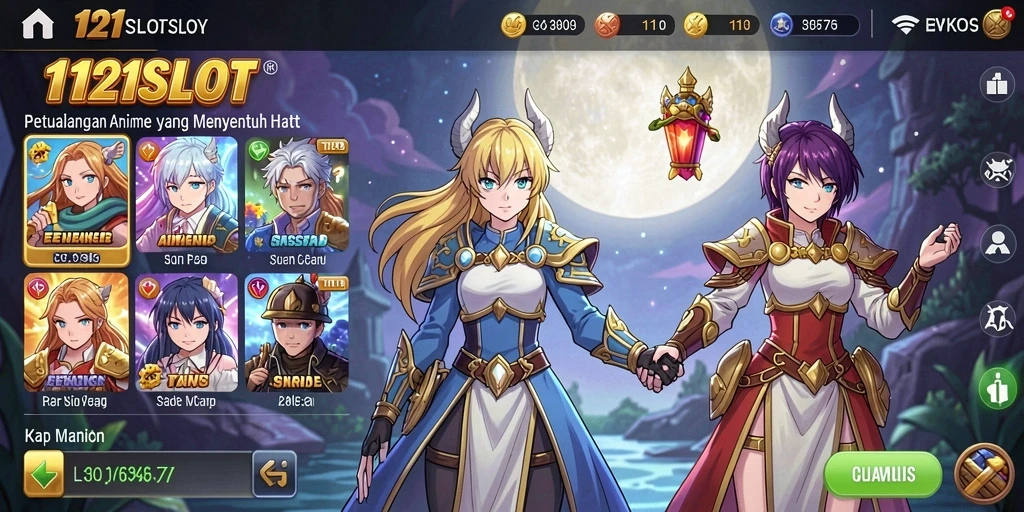 Gameplay seru dari 1121SLOT dengan elemen anime yang kental.