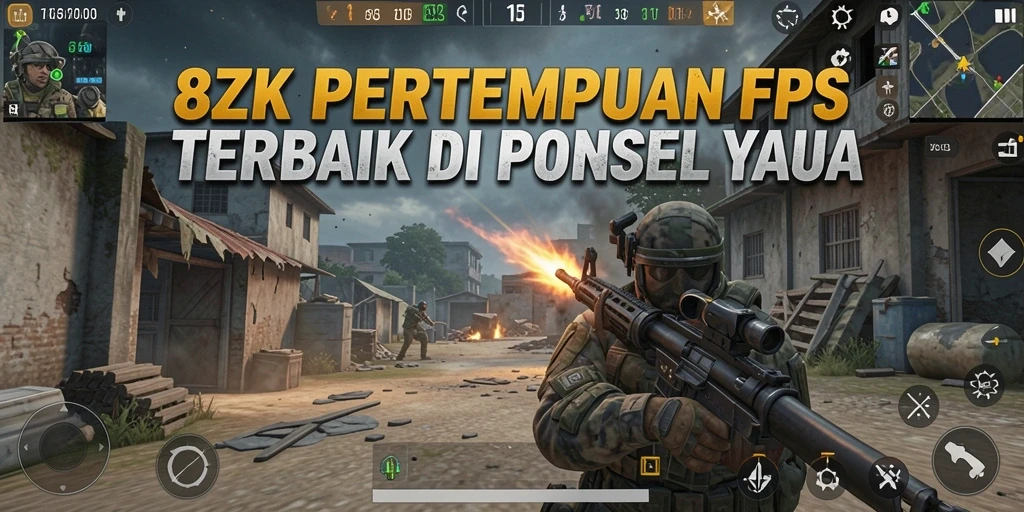 Tangkapan layar game 8ZK menampilkan pertempuran FPS yang intens dan mendebarkan.