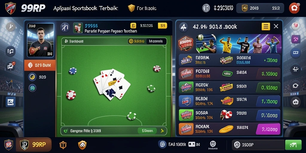 Tangkapan layar utama 99RP menampilkan antarmuka taruhan yang dinamis.