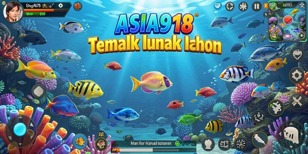 Tampilan gameplay menembak ikan yang seru dan interaktif.