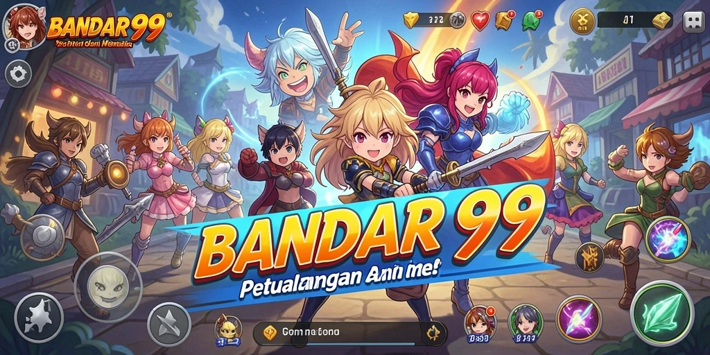 Tampilan gameplay seru dari BANDAR99 dengan karakter anime favorit.