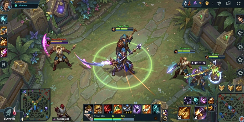 Tampilan gameplay BENTO123 dengan aksi seru antar hero.