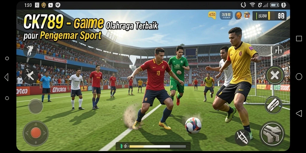 Tampilan gameplay CK789 dengan aksi olahraga yang seru.