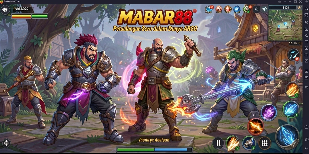 Tampilan gameplay seru dalam MABAR88 yang penuh aksi.