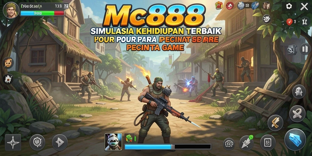 Screenshot utama MC888 menampilkan gameplay simulasi yang menarik.