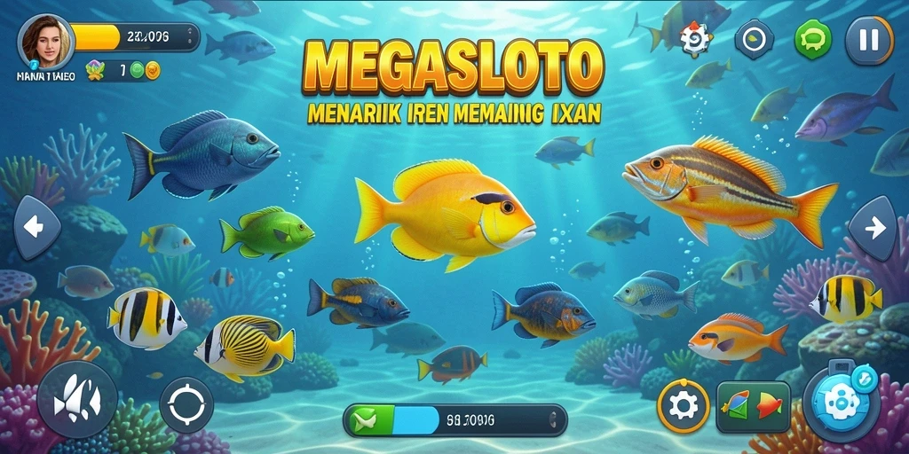 Tampilan menarik dari gameplay memancing ikan di MEGASLOTO.