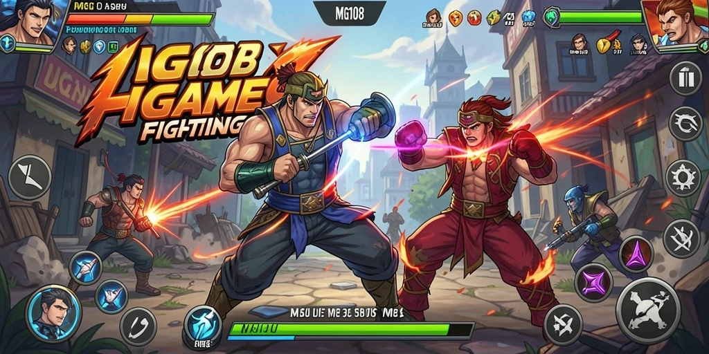 Tampilan seru gameplay Fighting di MG108 dengan karakter beragam.