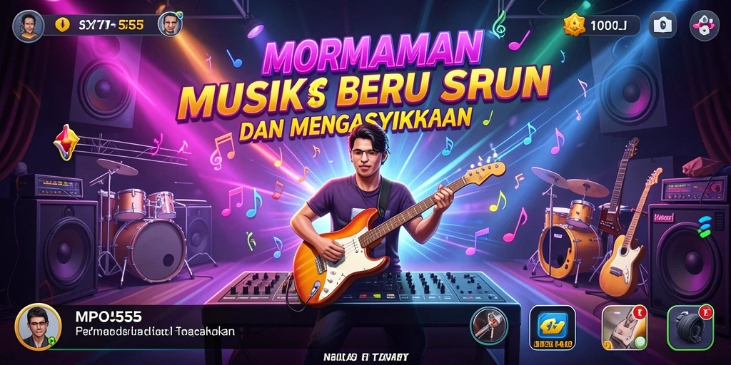 Tangkapan layar MPO555 menampilkan gameplay dengan berbagai genre musik.