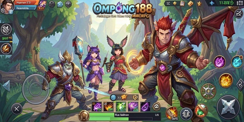 Tampilan gameplay menakjubkan dari OMPONG188 dalam dunia MMORPG.