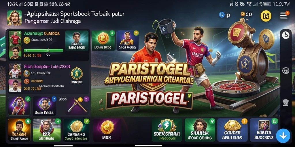 Screenshot utama PARISTOGEL menampilkan pengalaman taruhan olahraga yang mendebarkan.