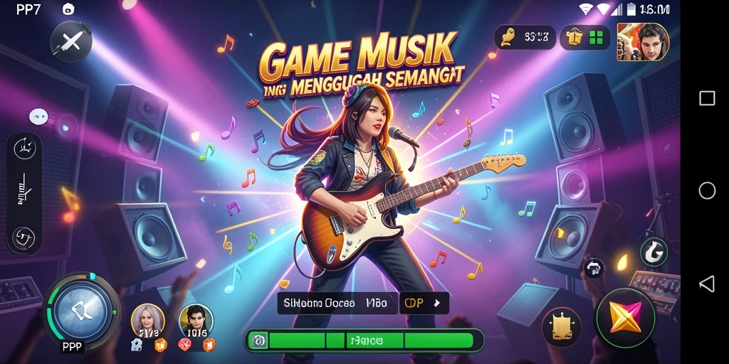 Tampilan gameplay PP7 yang penuh warna dan interaktif.