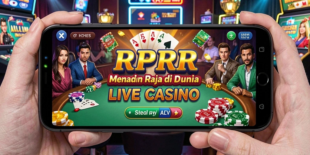 Screenshot dari gameplay seru di aplikasi Live Casino RPRR.