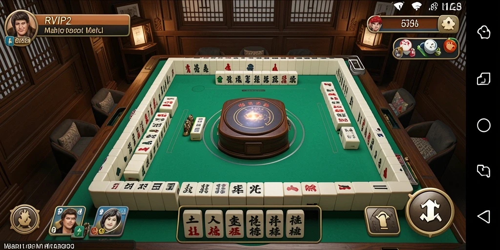 Screenshot menunjukkan gameplay seru dan grafis menarik dalam Mahjong.