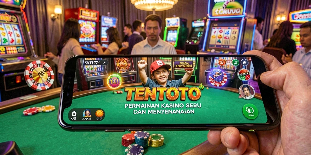Screenshot menunjukkan gameplay seru TENTOTO di kasino virtual.