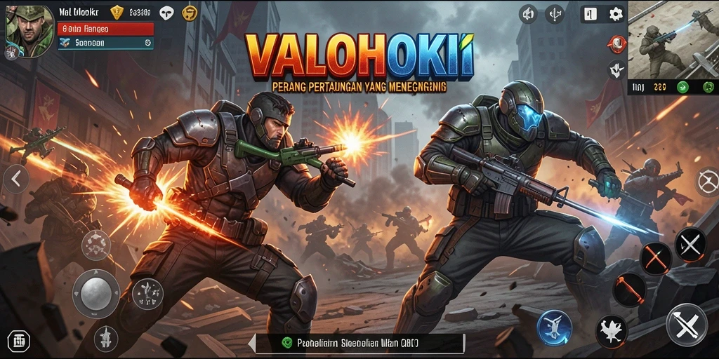 Gameplay seru di VALOHOKI memperlihatkan pertarungan yang spektakuler.